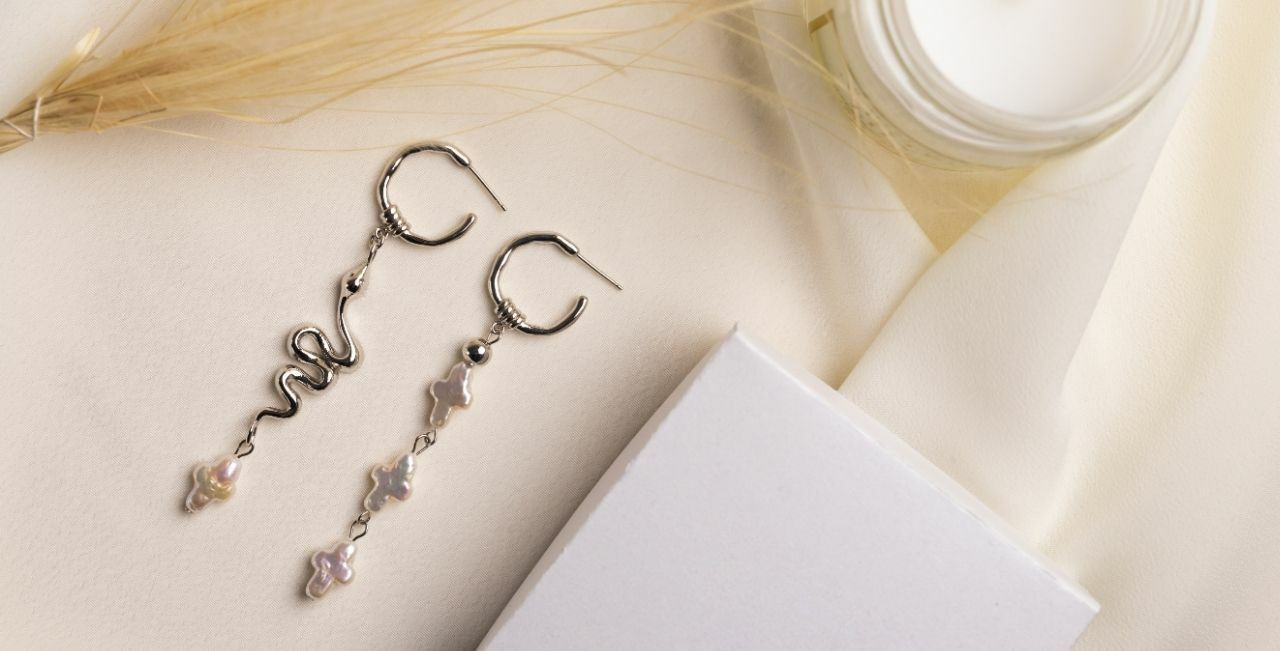 Long Silver Earrings